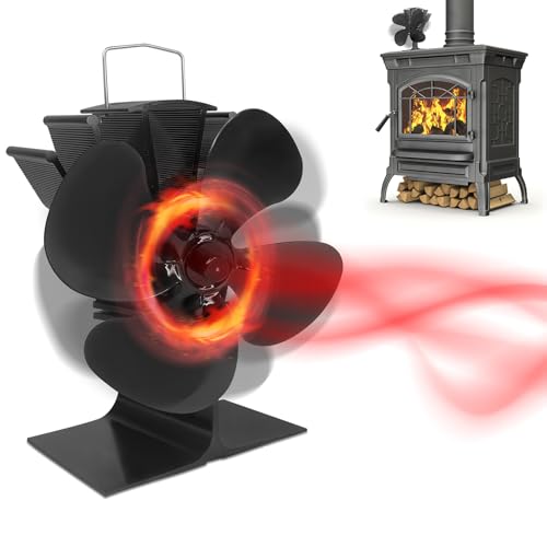FIVMEN Kaminventilator Ofenventilator Ohne Strom 4 Blatt Wärmebetriebener Kamin Ventilator Ofen Ventilator Leiser Betrieb Hitzebetrieben Ventilator für Holzofen Kaminofen Holzbrenner FIVMEN Kaminventilator Ofenventilator Ohne Strom 4 Blatt Wärmebetriebener Kamin Ventilator Ofen Ventilator Leiser Betrieb Hitzebetrieben Ventilator für Holzofen Kaminofen Holzbrenner von FIVMEN
