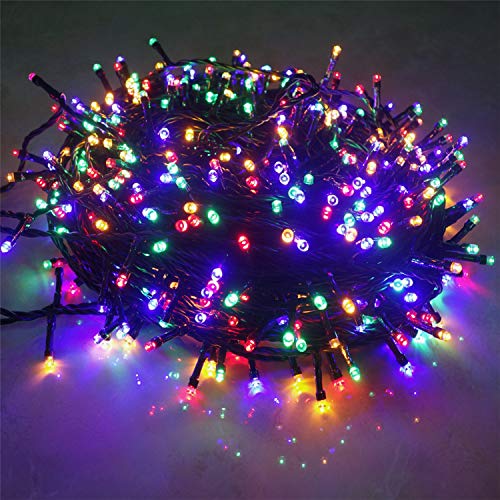 FIVMEN Lichterkette Außen Innen 100m 1000 LED Lichterketten Strom mit Stecker 8 Modi Wasserdicht IP44 Bunte Partylichterkette für Weihnachten Hochzeit Halloween von FIVMEN