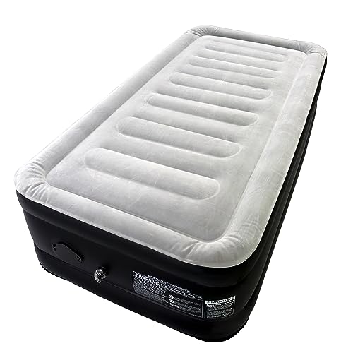 FIVMEN Luftmatratze 1 Personen Luftbett Selbstaufblasend 187x90x46cm Aufblasbare Matratze mit Elektrischer Pumpe Inflatable Mattress Gästebett Reisebett für Camping&Heimgebrauch von FIVMEN