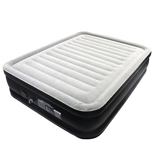 FIVMEN Luftmatratze 2 Personen Luftbett Selbstaufblasend 195x152x46cm Aufblasbare Matratze mit Elektrischer Pumpe Inflatable Mattress Gästebett Reisebett für Camping&Heimgebrauch von FIVMEN