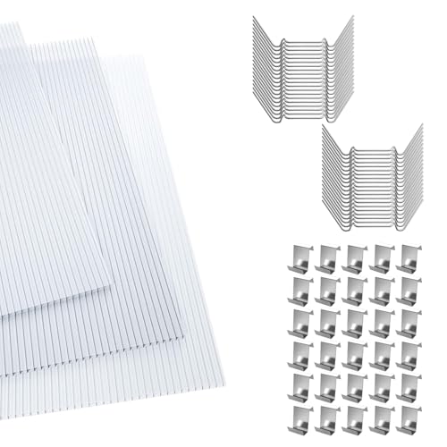 FIVMEN Polycarbonatplatten Doppelstegplatten 4mm, 14pcs Dachplatten 10,25 m² Hohlkammerplatten UV-beständig für Gewächshaus Garten Treibhaus, Transparent FIVMEN Polycarbonatplatten Doppelstegplatten 4mm, 14pcs Dachplatten 10,25 m² Hohlkammerplatten UV-beständig für Gewächshaus Garten Treibhaus, Transparent von FIVMEN
