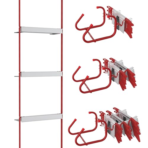 FIVMEN Strickleiter Feuerfeste 7,5 m Feuerleiter Rettungsleiter Hängeleiter für 3 stockwerke Fluchtleiter mit Einziehbarer Haken bis zu 450 kg Tragen FIVMEN Strickleiter Feuerfeste 7,5 m Feuerleiter Rettungsleiter Hängeleiter für 3 stockwerke Fluchtleiter mit Einziehbarer Haken bis zu 450 kg Tragen von FIVMEN