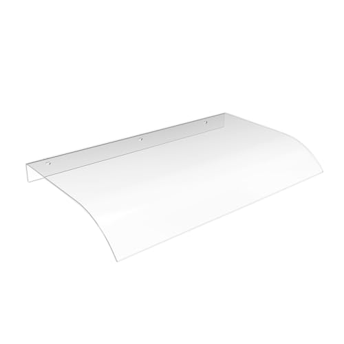 FIVMEN Vordach für Haustür 80x50 cm Überdachung Haustür UV-Schutz Wetterfest Pultvordach Haustürvordach Pultbogenvordach Transparentes PP Kunststoff von FIVMEN
