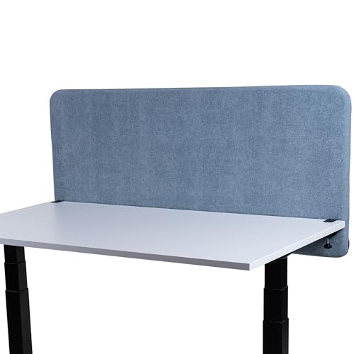 FIX 2 PLACE Akustik Trennwand & Sichtschutz für Büros 120x65cm Cadet Gray, Premium Stoff, Trennwand zur Lärmreduzierung und Privatsphäre Schreibtisch Schallschutz, Leicht zu Montieren von FIX 2 PLACE