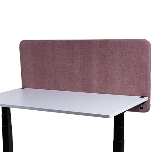 FIX 2 PLACE Akustik Trennwand & Sichtschutz für Büros 120x65cm Rose Beige, Premium Stoff, Trennwand zur Lärmreduzierung und Privatsphäre Schreibtisch Schallschutz, Leicht zu Montieren von FIX 2 PLACE