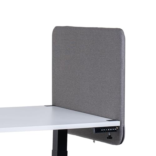 FIX 2 PLACE Akustik Trennwand & Sichtschutz für Büros 80x65cm Granite Gray, Trennwand zur Lärmreduzierung und Privatsphäre Schreibtisch Trennwand Schallschutz, Leicht zu Montieren von FIX 2 PLACE
