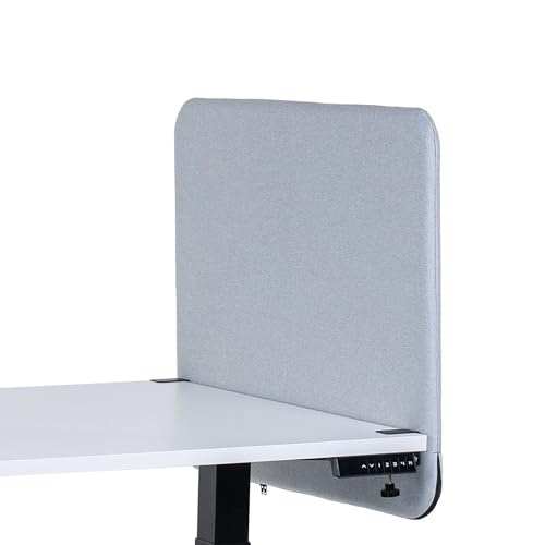 FIX 2 PLACE Akustik Trennwand & Sichtschutz für Büros 80x65cm Light Gray, Trennwand zur Lärmreduzierung und Privatsphäre Schreibtisch Trennwand Schallschutz, Leicht zu Montieren von FIX 2 PLACE