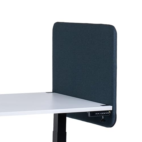 FIX 2 PLACE Akustik Trenn-Wand 80 x 65 cm Gray Blue für Schreibtisch Freistehender Schreibtischteiler Sicht- und Geräuschschutz von FIX 2 PLACE