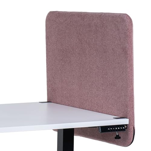 FIX 2 PLACE Akustik Trennwand & Sichtschutz für Büros 80x65cm Rose Beige, Premium Stoff, Trennwand zur Lärmreduzierung und Privatsphäre Schreibtisch Schallschutz, Leicht zu Montieren von FIX 2 PLACE