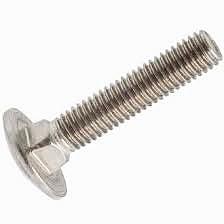 Flachrundschrauben/Schlossschrauben - DIN 603 - mit Vierkantansatz - Edelstahl A2 V2A (25, 6 x 90) von FIX NIPPEL