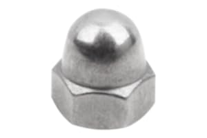 Hutmuttern Edelstahl A2 - DIN 1587 - Hutmutter hohe form - Metrisch Gewinde (25, M 5) von FIX NIPPEL