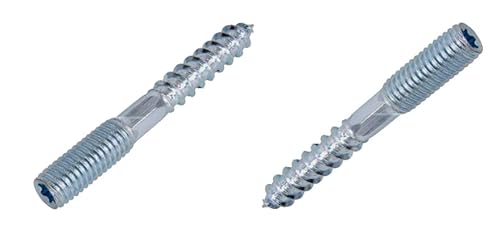 Online-schrauben.de Stockschrauben Torx Stockschrauben, TX25 Doppelgewindeschrauben, Holzschrauben aus Verzinktem Stahl (25, M 10 x 80) von FIX NIPPEL