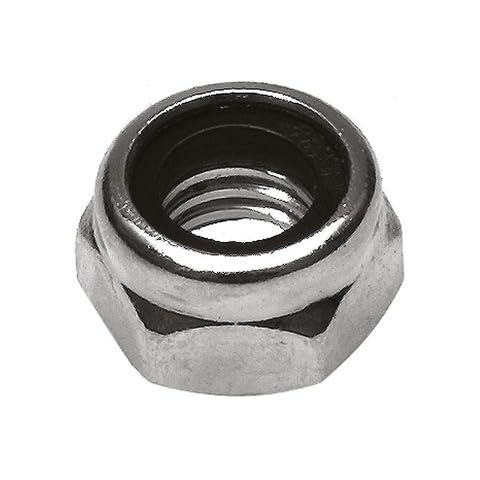 Sicherungsmuttern Edelstahl A2 - DIN 985- Stopmuttern - Selbstsichernde Muttern - Metrisch Sechskantmutter - Niedrige Form mit Klemmteil (10, M 20) von FIX NIPPEL