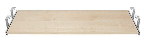 FIX&EASY Tastaturauszug mit Tastaturablage 600X400mm ahorn Dekor, Auszugschienen verzinkt 400mm mit Einrastfunktion, Set Ablage und 27mm Auszug mit Verriegelung für Tastatur Maus Keyboard Laptop von FIX & EASY