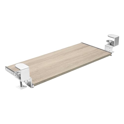 FIX&EASY Tastaturauszug klemmbar mit Tastaturablage 600X300mm sonoma eiche Dekor, Tischklemmen höhenverstellbar weiss, Schienen verzinkt 300mm, Auszug für Tastatur Maus Keyboard und Laptop Ablage FIX&EASY Tastaturauszug klemmbar mit Tastaturablage 600X300mm sonoma eiche Dekor, Tischklemmen höhenverstellbar weiss, Schienen verzinkt 300mm, Auszug für Tastatur Maus Keyboard und Laptop Ablage von FIX & EASY