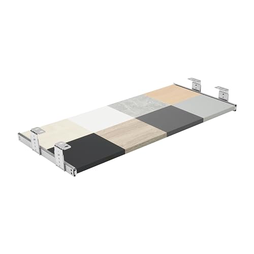 FIX&EASY ausziehbarer unterbau Tastaturauszug, Tastaturablage in versch. Farben auf Wunschbreite angepasst, 300mm Auszugsschienen verzinkt für Tastatur Maus Computertisch PC Tisch untertischmontage von FIX & EASY
