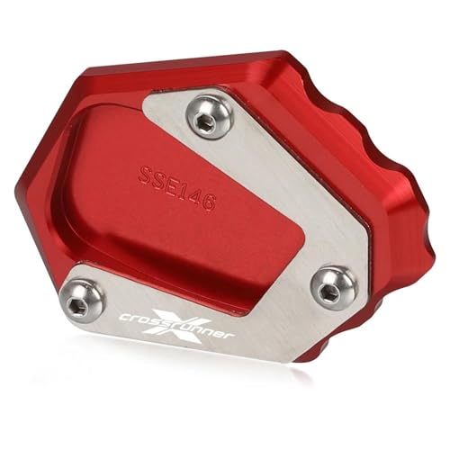 FIXARE Motorrad Ständer Fuß Seite Stehen Verlängerung Pad Unterstützung Platte Für H&onda CBR500R CBR650R VFR800X VFR 800X Crossrunner (Color : Cosrunner Red) von FIXARE