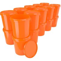 Fixedbyu - 20 Eimer mit Deckel 16 l Vorratseimer Lebensmittelecht Orange pp 20 Stück von FIXEDBYU