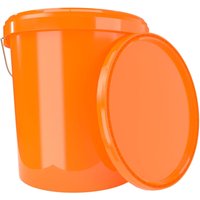 Fixedbyu - Eimer mit Deckel 16 Liter orange - lebensmittelecht, luftdicht, stabil,recycelbar von FIXEDBYU