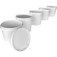 Eimer mit Deckel 20 l Lebensmittelecht Weiß pp 5 Stück Eimer mit Deckel 20 l Lebensmittelecht Weiß pp 5 Stück von FIXEDBYU