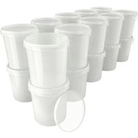 Fixedbyu - 100x Eimer mit Deckel Kunststoff Leereimer Griff 15,9l lebensmittelecht natur Fixedbyu - 100x Eimer mit Deckel Kunststoff Leereimer Griff 15,9l lebensmittelecht natur von FIXEDBYU