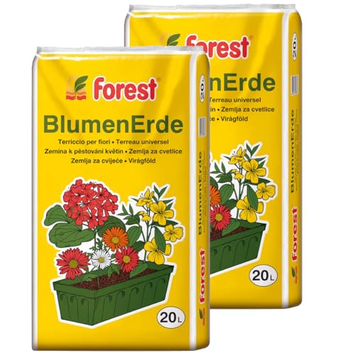 2 Sack Universal-Blumenerde 2X 20 Liter Qualitäts-Pflanzerde Universalerde 40 L Qualität aus Bayern von FIXKRAFT
