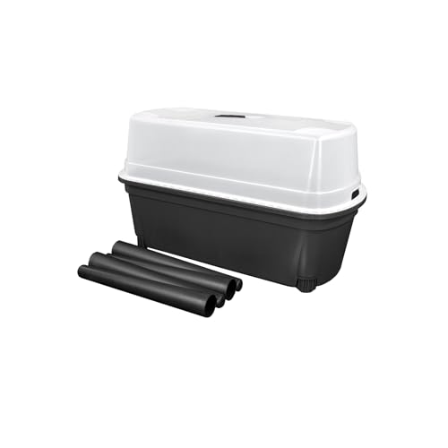 FIXKRAFT freistehendes Aufzuchtbeet mit Haube Anthrazit Frühbeet Pflanztisch von FIXKRAFT