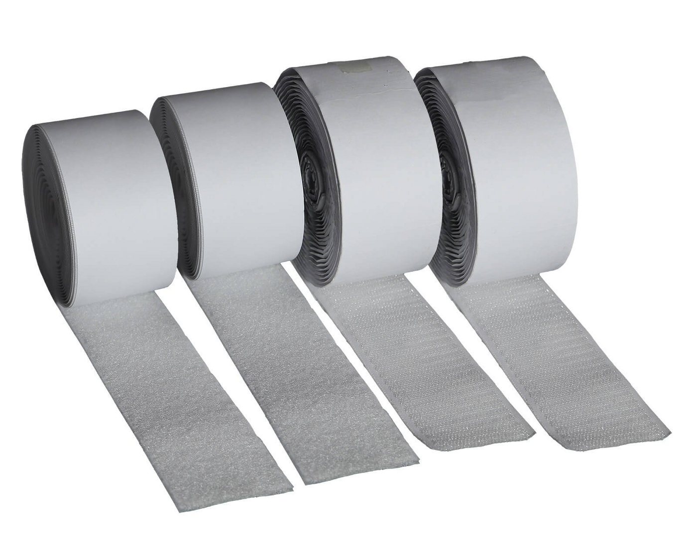 FIXMAN Klett-Klebeband Klettband weiß selbstklebend 4 Rollen Haken und Flausch von FIXMAN