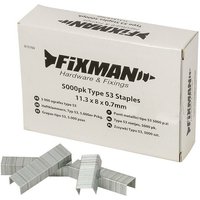 Heftklammern, Typ 53, 5.000er-Pckg. 11,25 x 8 x 0,75 mm von FIXMAN