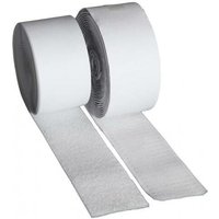 Klettband weiß selbstklebend 2 Rollen Hakenband Flauschband 50mm x 5m von FIXMAN