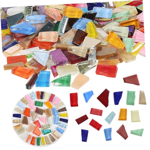 FIXOSHEE 1 Packung Glasscherben dekorativ Mosaik gemischte Fliesen Buntglashandwerk FIXOSHEE 1 Packung Glasscherben dekorativ Mosaik gemischte Fliesen Buntglashandwerk von FIXOSHEE