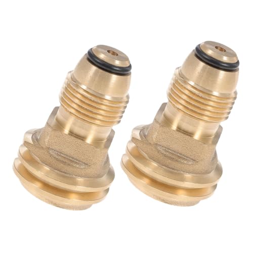 FIXOSHEE 1 Satz Teiliges Gasadapter Zu Robuster Kupfer Und Gummianschluss Kompatibel Mit Gasgrill Zylindern Leichter Camping Für Schnelles Und Sicheres Gasflaschen Umrüsten 2 Stück von FIXOSHEE