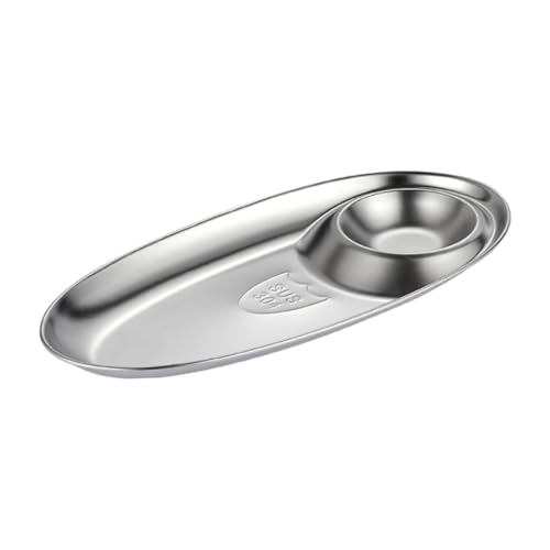 FIXOSHEE 1 Stück Snackteller Oval Dipschalen für Vorspeisen Servierteller für Snacks und Obst Wiederverwendbare Schalen für Hause und Restaurants Leicht zu Reinigen und Wiederverwendbar von FIXOSHEE