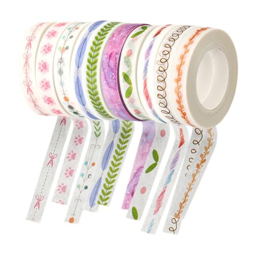 FIXOSHEE 10 Rollen DIY Scrapbook Tape aus Papier Leicht Abreißbar Vielseitiges Washi klebeband für Scrapbooking Tagebuch Geschenkverpackung Kreative Bastelprojekte Kindgerechte Dekoration FIXOSHEE 10 Rollen DIY Scrapbook Tape aus Papier Leicht Abreißbar Vielseitiges Washi klebeband für Scrapbooking Tagebuch Geschenkverpackung Kreative Bastelprojekte Kindgerechte Dekoration von FIXOSHEE