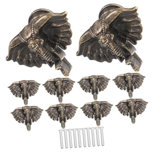 FIXOSHEE 10 Sätze Teiliges Vintage Tierkopf schubladengriffe aus Robustem Zinklegierung Ergonomisch Geformt Antike Kommode und Schrankknöpfe für Möbel und Küchenschränke Einfache Montage von FIXOSHEE