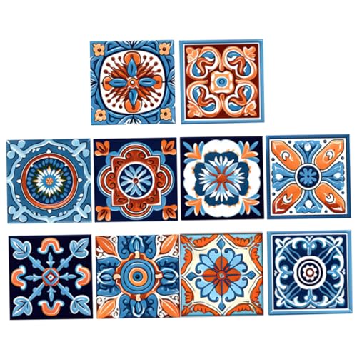 FIXOSHEE 10 Stück Fliesenaufkleber Selbstklebend Vintage Wanddekor für Badezimmer Einfach Abziehbar und Langlebig für Glatte Oberflächen FIXOSHEE 10 Stück Fliesenaufkleber Selbstklebend Vintage Wanddekor für Badezimmer Einfach Abziehbar und Langlebig für Glatte Oberflächen von FIXOSHEE