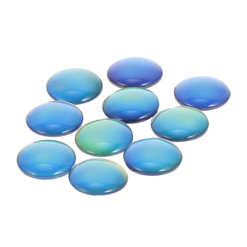 FIXOSHEE 10 Stück Runde Farbwechsel Patches aus Glas Temperaturempfindliche Schmucksteine für DIY Armbänder Halsketten und Handgefertigte Schmuckkreationen von FIXOSHEE