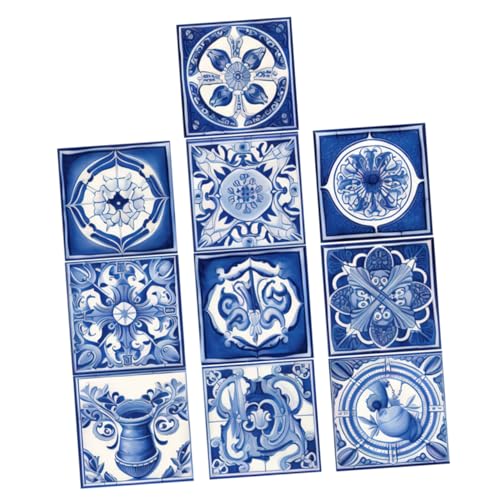 FIXOSHEE 10 Stück Selbstklebende Fliesenaufkleber im Vintage Mosaik Design für Wandgestaltung für Innenräume und Möbelrenovierung Einfach Anzubringen und Rückstandslos Entfernbar von FIXOSHEE