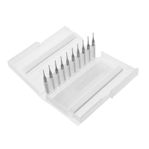 FIXOSHEE 10 Stück Teiliges Cnc Fräser Hartmetall Fräsköpfe mit Schaft für Präzises Gravieren Pcb Platinen Holz und Kunststoff Verschleißfest Hohe Härte Schnelle und Genaue Bearbeitung von FIXOSHEE