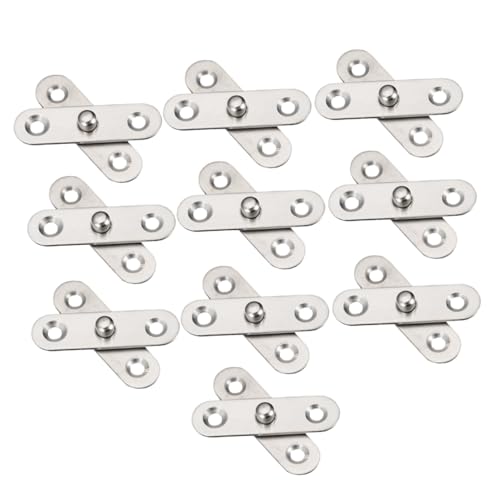 FIXOSHEE 10 Stück Teiliges Drehbare Versteckte Edelstahl Türscharniere Verstellbares und Ab Scharniere für Schranktüren Möbel und Holztüren Rostfrei Geräuscharm Einsetzbar von FIXOSHEE