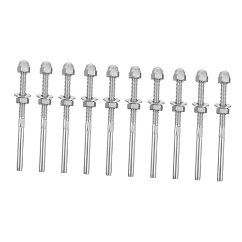FIXOSHEE 10 Stück Teiliges Edelstahl Seilspanner für Geländersysteme Gewindemontage Rostfrei Langlebig Geeignet für Holzpfosten Einfache Installation Leichte Ausführung Treppen und FIXOSHEE 10 Stück Teiliges Edelstahl Seilspanner für Geländersysteme Gewindemontage Rostfrei Langlebig Geeignet für Holzpfosten Einfache Installation Leichte Ausführung Treppen und von FIXOSHEE