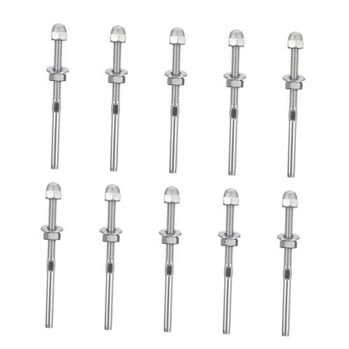 FIXOSHEE 10 Stück Teiliges Edelstahl Seilspanner mit Gewindebolzen Rostfrei für Treppen und Terrassengeländer Einfach Montierbar Geeignet für Holzpfosten Langlebig und Dekorativ FIXOSHEE 10 Stück Teiliges Edelstahl Seilspanner mit Gewindebolzen Rostfrei für Treppen und Terrassengeländer Einfach Montierbar Geeignet für Holzpfosten Langlebig und Dekorativ von FIXOSHEE