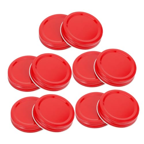 FIXOSHEE 10 Stück Teiliges Einmachglasdeckel für Regular Mouth Gläser Luftdicht Verschließbar aus Robustem Weißblech Auslaufsichere Schraubdeckel für Einmachgläser zur Sicheren FIXOSHEE 10 Stück Teiliges Einmachglasdeckel für Regular Mouth Gläser Luftdicht Verschließbar aus Robustem Weißblech Auslaufsichere Schraubdeckel für Einmachgläser zur Sicheren von FIXOSHEE