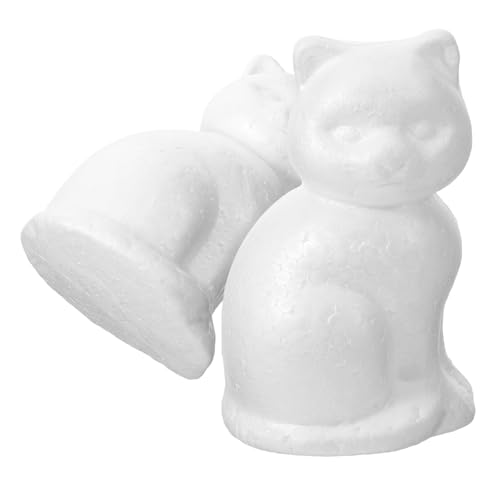 FIXOSHEE 10 Stück Teiliges Kreative Schaumstoff katzenrohlinge Unbemalt Leichte DIY Bastelmodelle für Erwachsene Kreativität und Dekoration von FIXOSHEE