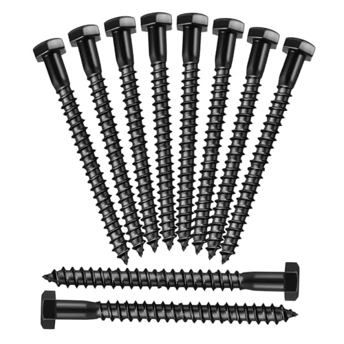 FIXOSHEE 10 Stück Teiliges Lag Schrauben Sechskantkopf Kohlenstoffstahl Selbstschneidende Holzschrauben Hohe Haltekraft Langlebig Für Holzbau Terrassen Zaunbau von FIXOSHEE