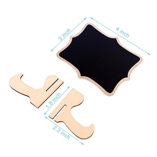 FIXOSHEE 10 Stück Teiliges Mini kreidetafel Ständer Dekorative Schwarze Message Boards aus Holz für Hochzeitsdekoration Party tischkarten Kinderfreundliche Botschaften und Vielseitige von FIXOSHEE