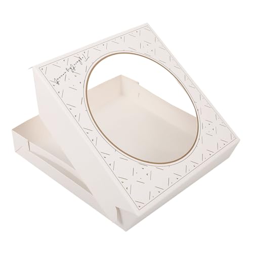 FIXOSHEE 10 Stück Teiliges Pizza Box mit Rundem Fenster Take Out Behälter aus Stabiler Pappe Verpackung für Pizza und Andere Speisen FIXOSHEE 10 Stück Teiliges Pizza Box mit Rundem Fenster Take Out Behälter aus Stabiler Pappe Verpackung für Pizza und Andere Speisen von FIXOSHEE