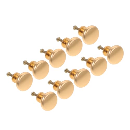 FIXOSHEE 10 Stück Teiliges Runde Goldene Schubladengriffe Einlochige Möbelknöpfe Elegante Einfache Möbelgriffe für Schränke Kommoden Kleiderschränke und Vielseitig und Stilvoll von FIXOSHEE