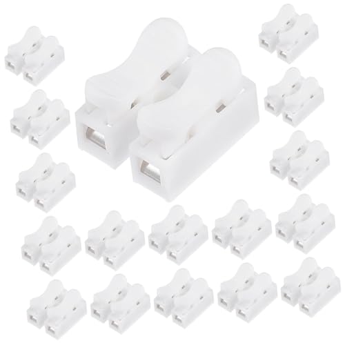 FIXOSHEE 100 Stück Feder schnellverbinder Anschlussklemmen Abs Material Hohe Temperaturbeständigkeit für LED beleuchtung Motoren Elektrische Steuerungen von FIXOSHEE