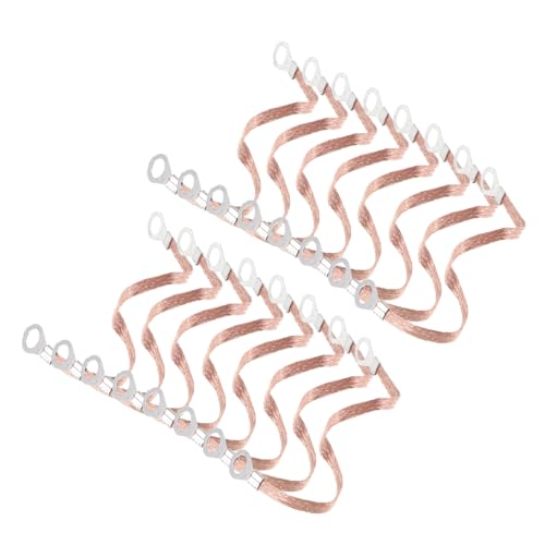 FIXOSHEE 100 Stück Kupfer Aluminium Flachgeflecht Erdungsband Mm² Flexibles Abschirm und Verbindungskabel für Hochspannungs und Industrieanwendungen von FIXOSHEE